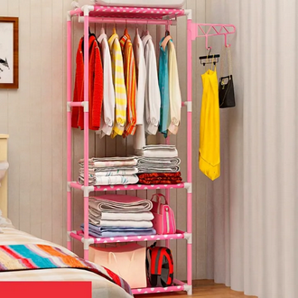 Fashionable 3 Layer Cloth Rack – Multicolor