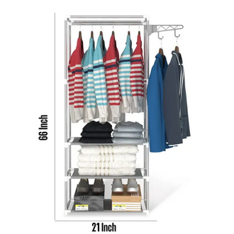 Fashionable 3 Layer Cloth Rack – Multicolor