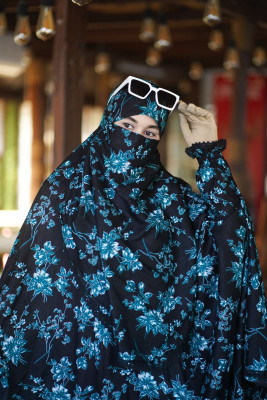 Elegant Palazzo long Khimar Set code:hkao