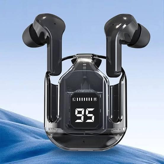 Ultrapods Max True Wireless Earbuds with Display Transparent Design, Water Proof, Bluetooth 5.3