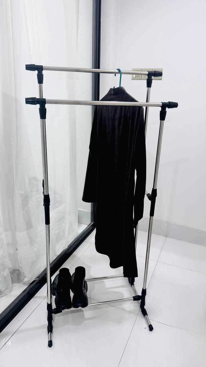 double pole cloth organizer stand