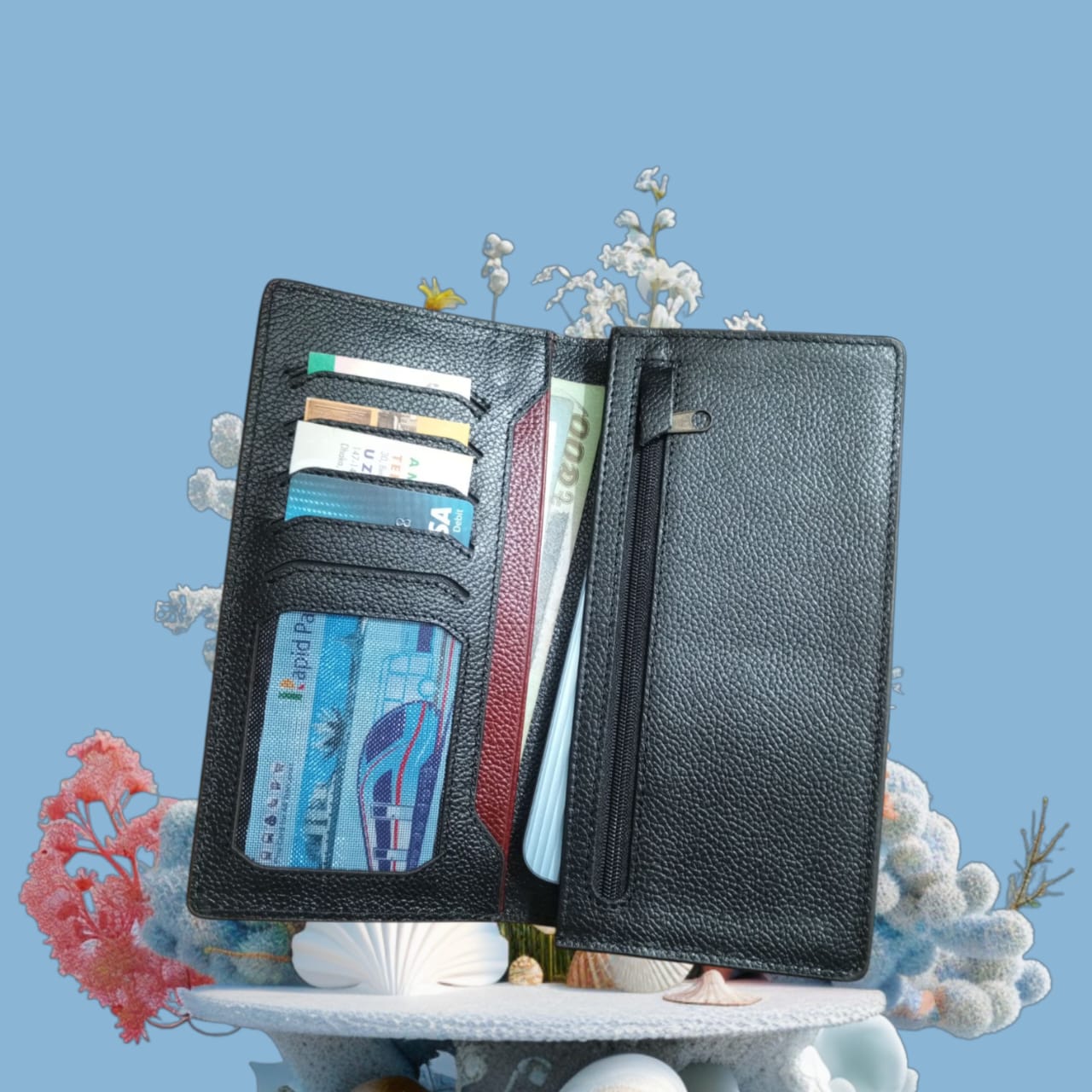 Leather Long Wallet