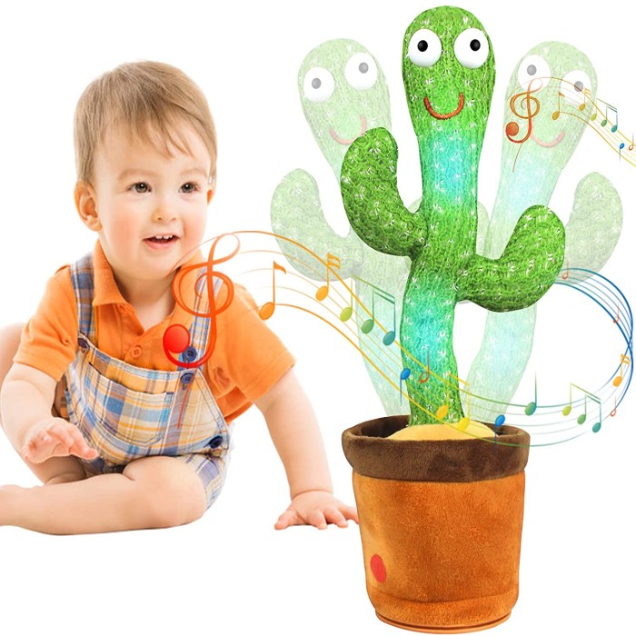 HelloKimi Singing Dancing Cactus Plush Toy for Kids Rechargeable Code : 3733