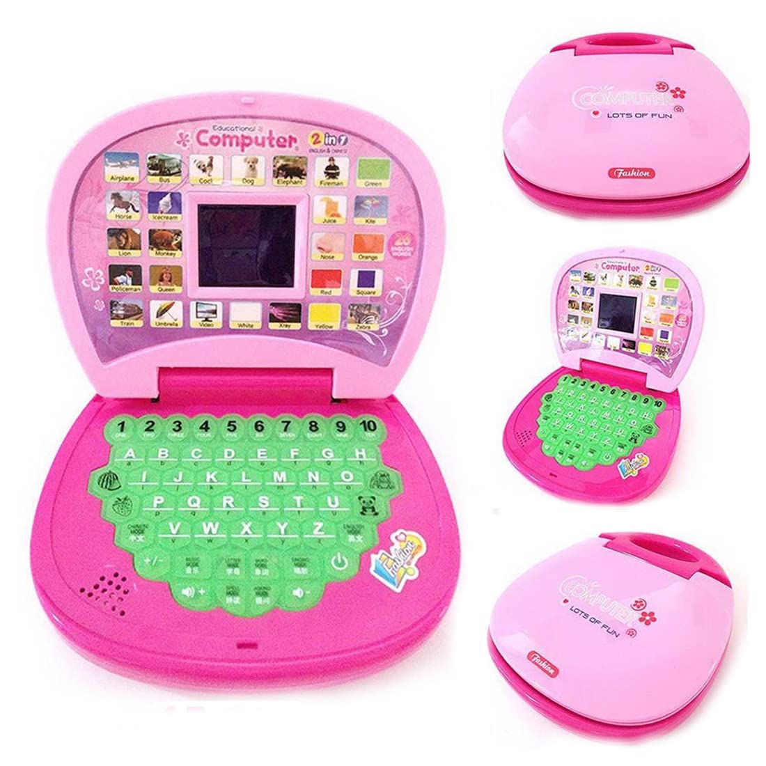 Kids Computer Toy Baby Laptops for Kids 1 2 3-6 Years Activity Electronics Number & Alphabet Charts for Kids Learning Educational Toy with Sound Code : 3641