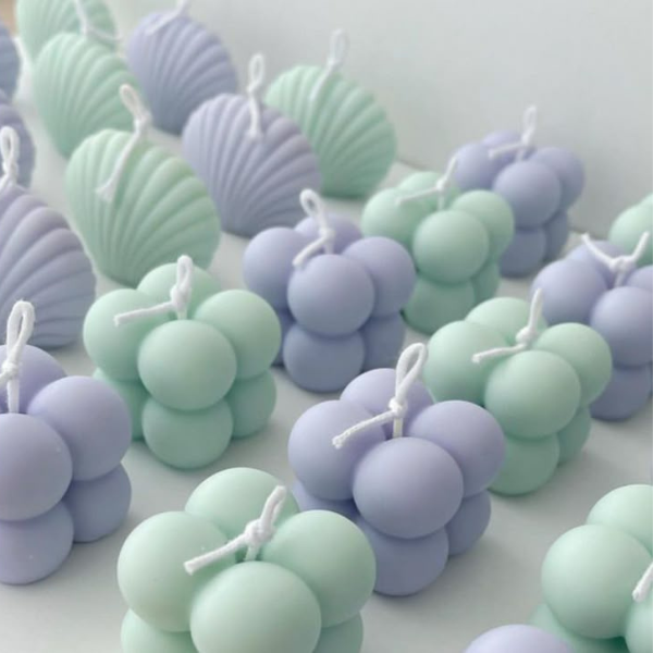 Opshori Mini Bubble Candle, Premium Export Quality Mini Bubble Candle/Top Finishing and Smooth Colour High-Quality Bubble Candle Which is made with high-quality Palm wax/ Stylish Design for Home Decor