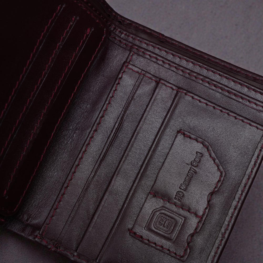 ZAYS Premium Handcrafted Genuine Leather Slim Bifold Wallet for unisex - Eco Tanned Full Grain Leather Compact Stylish Durable Everyday Wallet with Card Cash SIM and Memory Slots - ZSW131-Chocolate