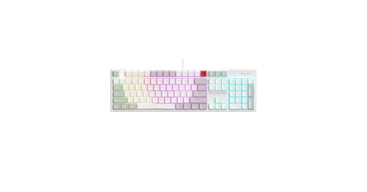 A4Tech Bloody B230N Neon Illuminate Lighting USB Gaming Keyboard - White