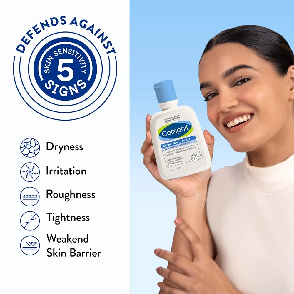 Cetaphil Gentle Skin Cleanser for Dry to Normal Skin & Sensitive Skin 236ml (Made in Canada)
