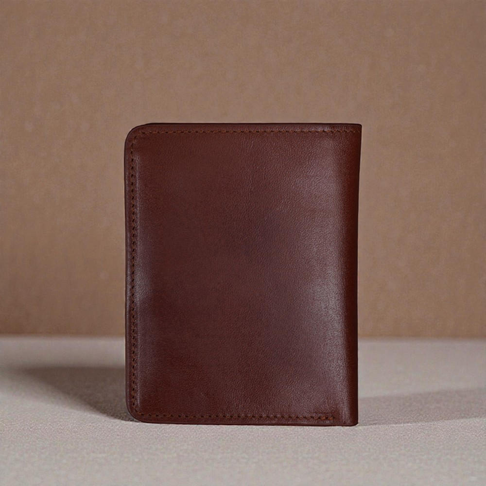 ZAYS Premium Handcrafted Oil Pull Up Leather Slim Bifold Wallet for Unisex - Genuine Eco-Tanned Cowhide - Durable Stylish Everyday Leather Wallet Bangladesh - ZSW132-Red Brown