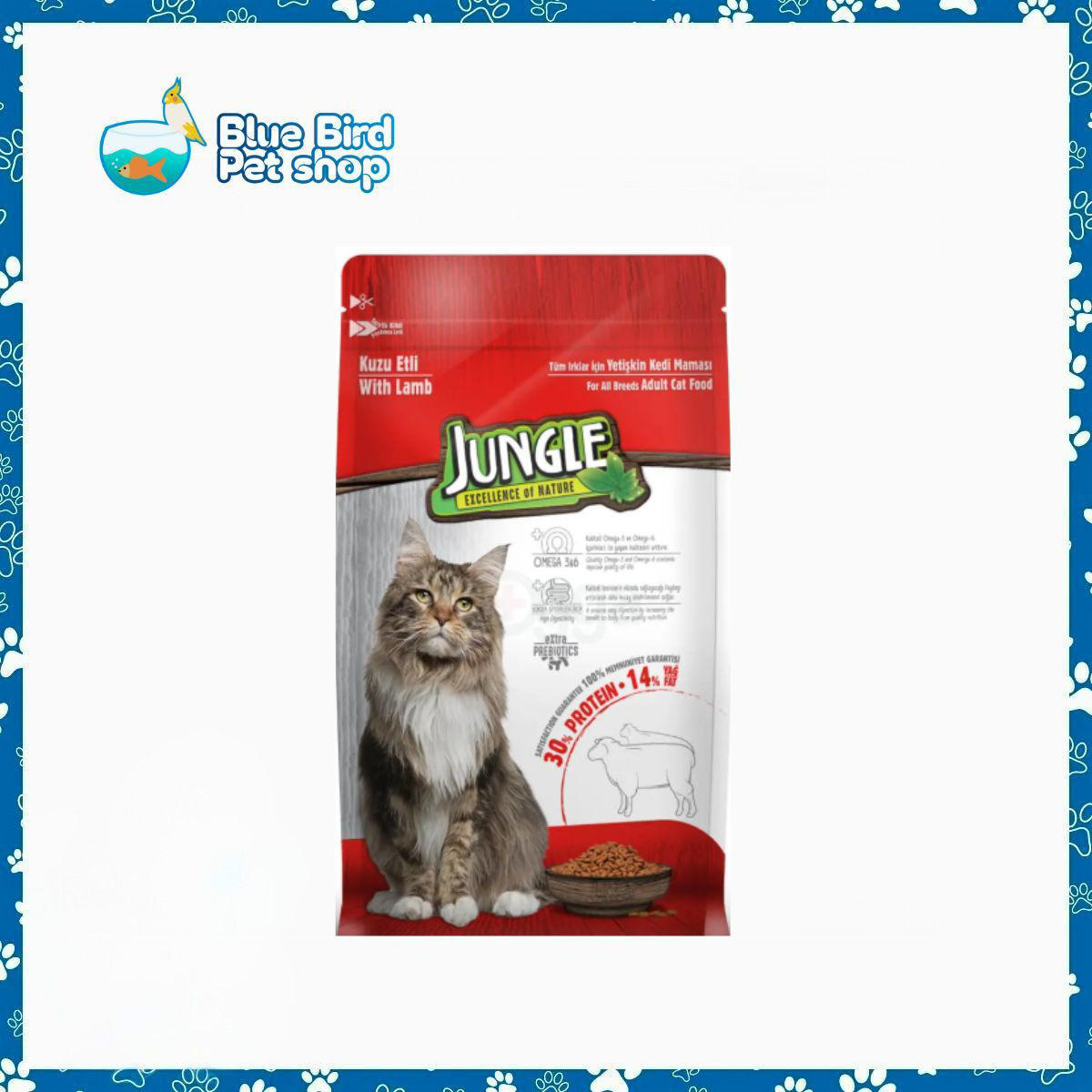 Jungle Adult Dry Cat Food Lamb 500gm