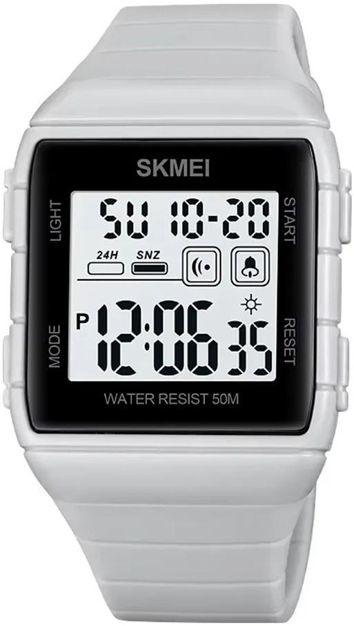 SKMEI 1960 50m Waterproof Electric Men’s Watch-White