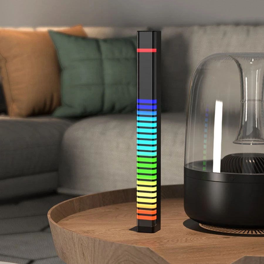 3D RGB APP Control Rechargeable Rhythm Light With Voice-Activated Pickup (D10)
