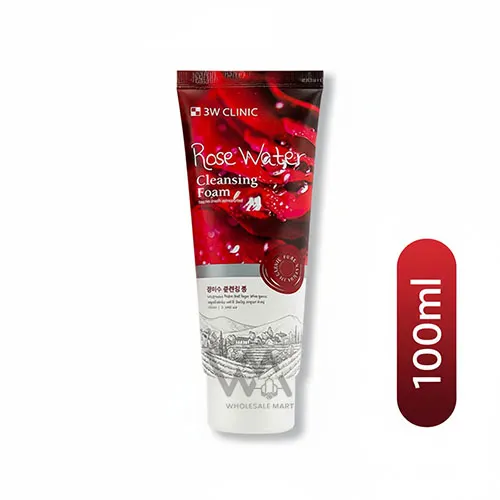 3W CLINIC Rose Water Cleansing Foam 100ml