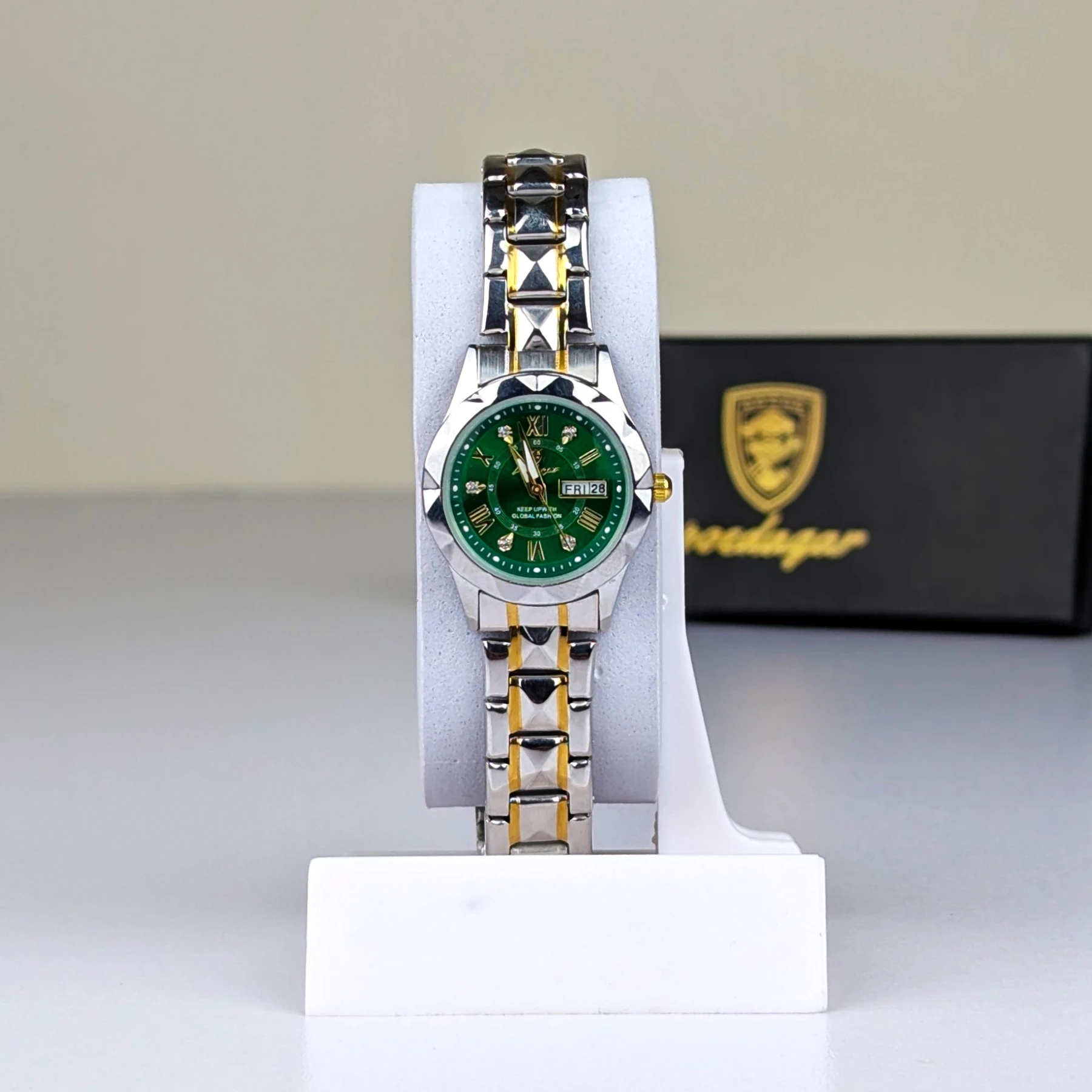 Poedagar Luxury Couple Watch (Water Resistant)