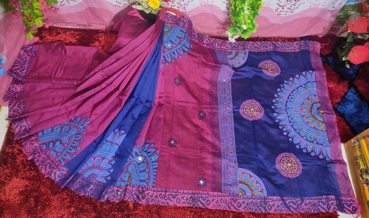 এমব্রয়ডাড়ী ধুপিয়ানসিল্ক শাড়ী