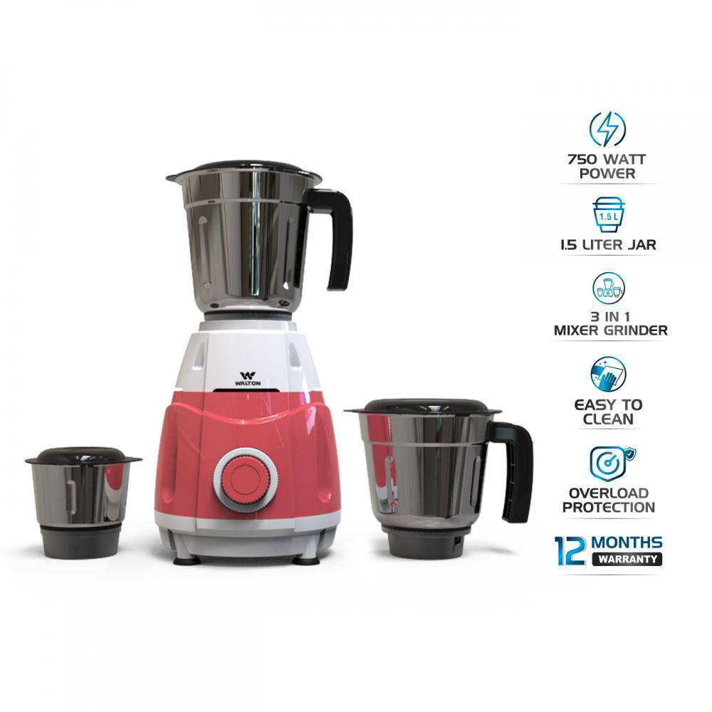 Walton WBL-15G275 750W 3 Jars Mixer Grinder