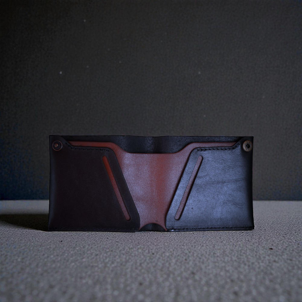 Zays Handcrafted Premium Eco-Friendly Leather Bifold Wallet - Slim Durable and Stylish Short Wallet for Unisex ZSW109-Black Suta