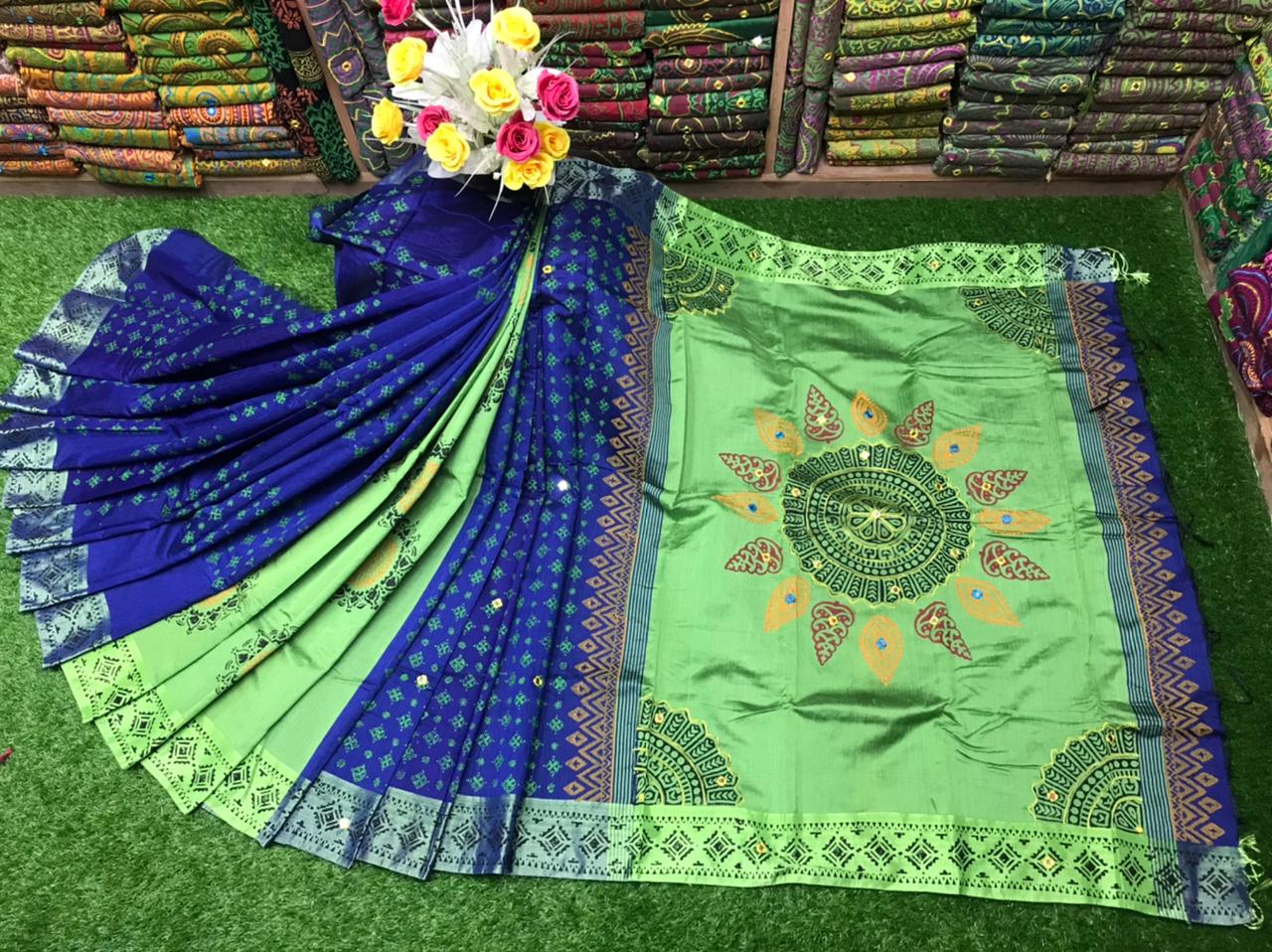 এমব্রয়ডাড়ী ধুপিয়ানসিল্ক শাড়ী