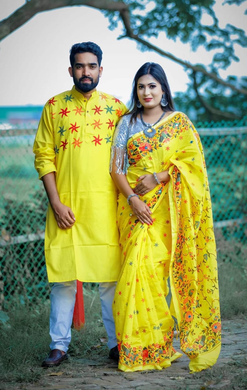 কাপল ড্রেস Couple Saree Sets