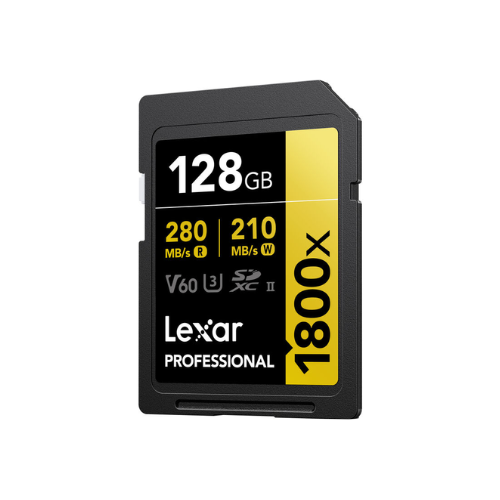 Lexar 128GB Professional 1800x UHS-II SDXC Gold Memory Card