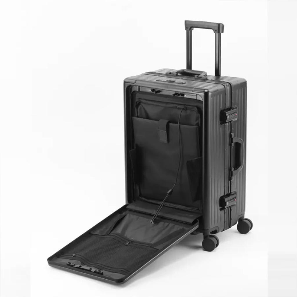 Nan Xiang 007 20 Inch Expandable Large Capacity Handle Spinner TSA Lock Laptop Travel Trolley Suitcase Luggage - Silver Grey