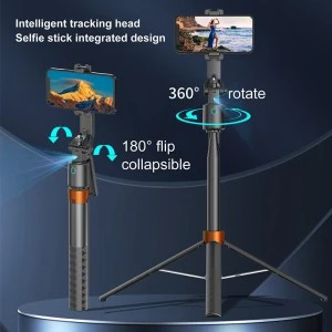 Q13 Intelligent AI Tracker Selfie Stick 360 Degrees Auto Face Tracking