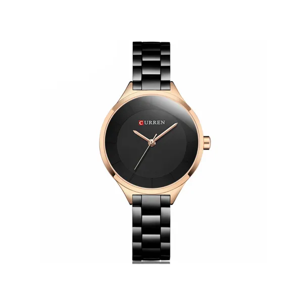 Curren C9015L Stainless Steel Analog Watch for Women – Black