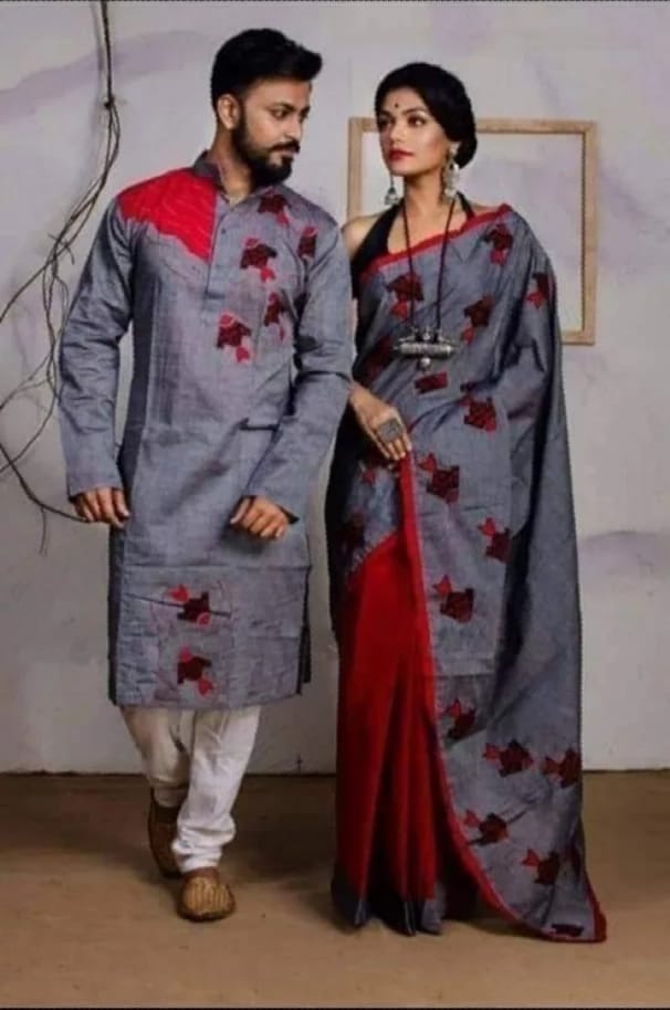 কাপল ড্রেস Couple Saree Sets