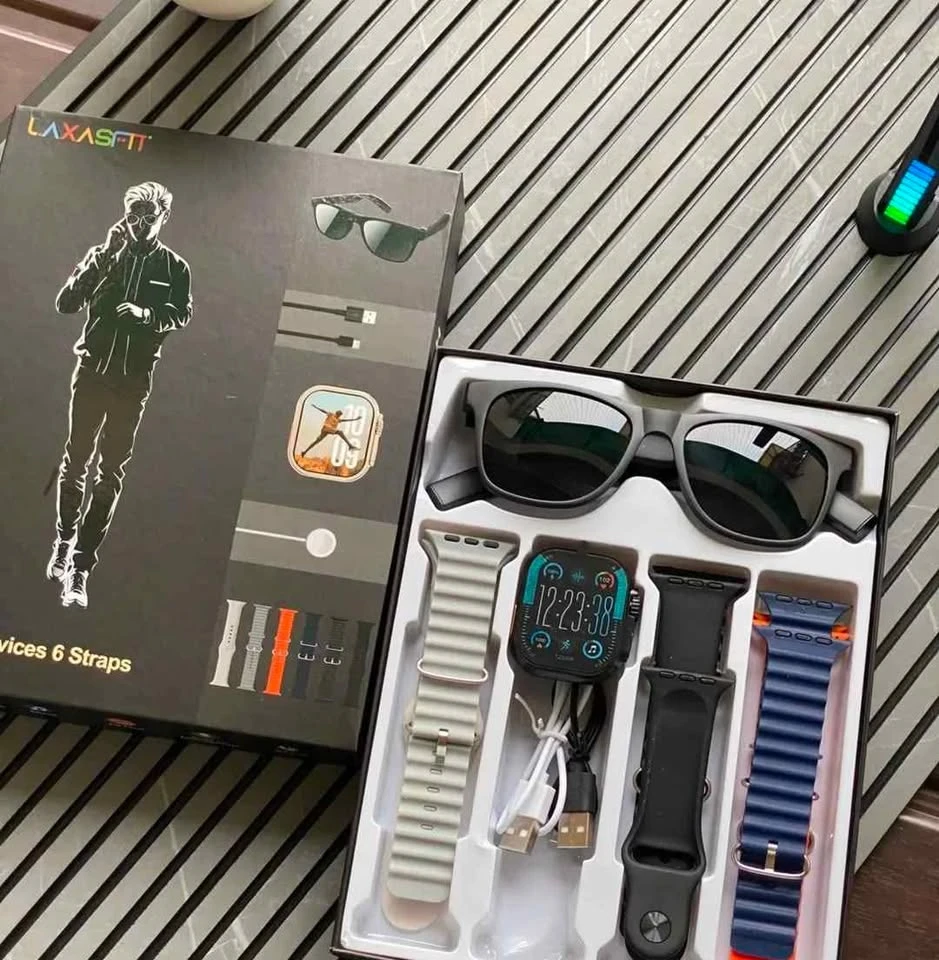LAXASFIT Smartwatch Set – 2 Devices with 6 Straps