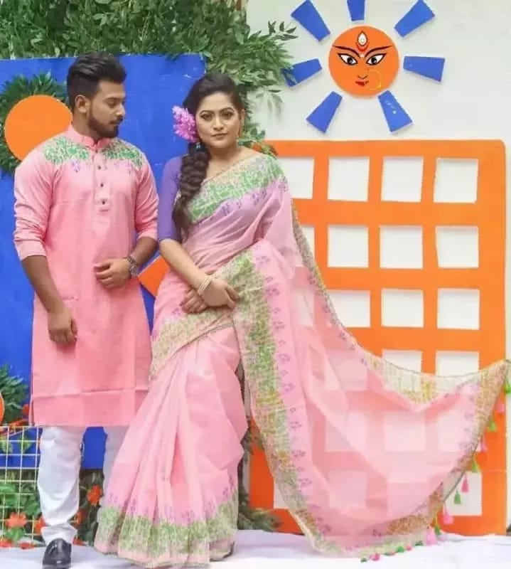 কাপল ড্রেস Couple Saree Sets