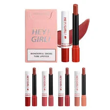 Hey Girl Wonderful Smoke Tube Liquid Lipstick 4pcs Box