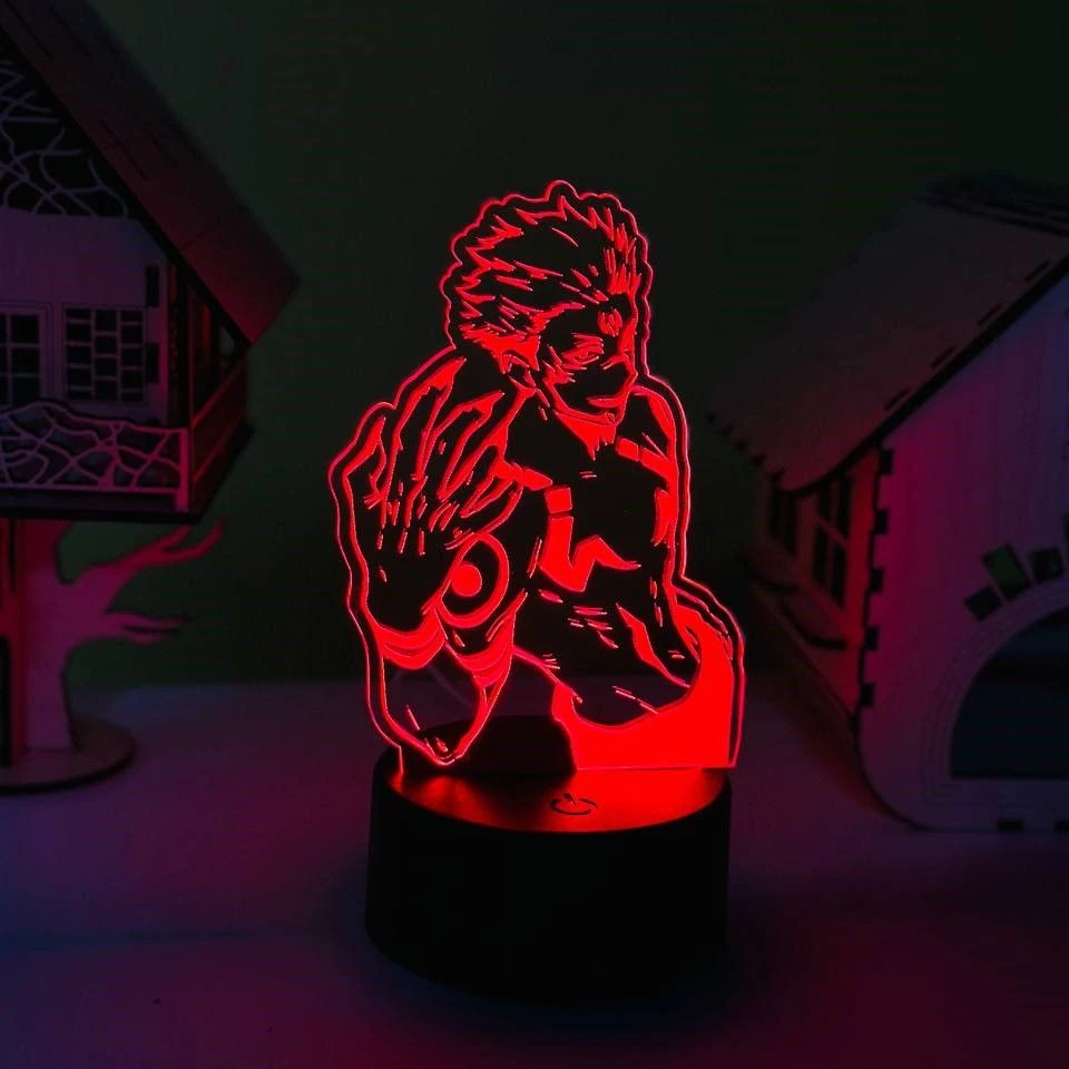 GearUP Acrylic Multicolor Night Lamp (Sukuna) BLACK – 20 pcs