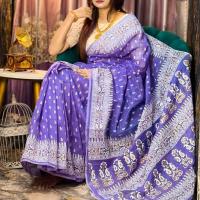 Half Silk Handprited Sarees
