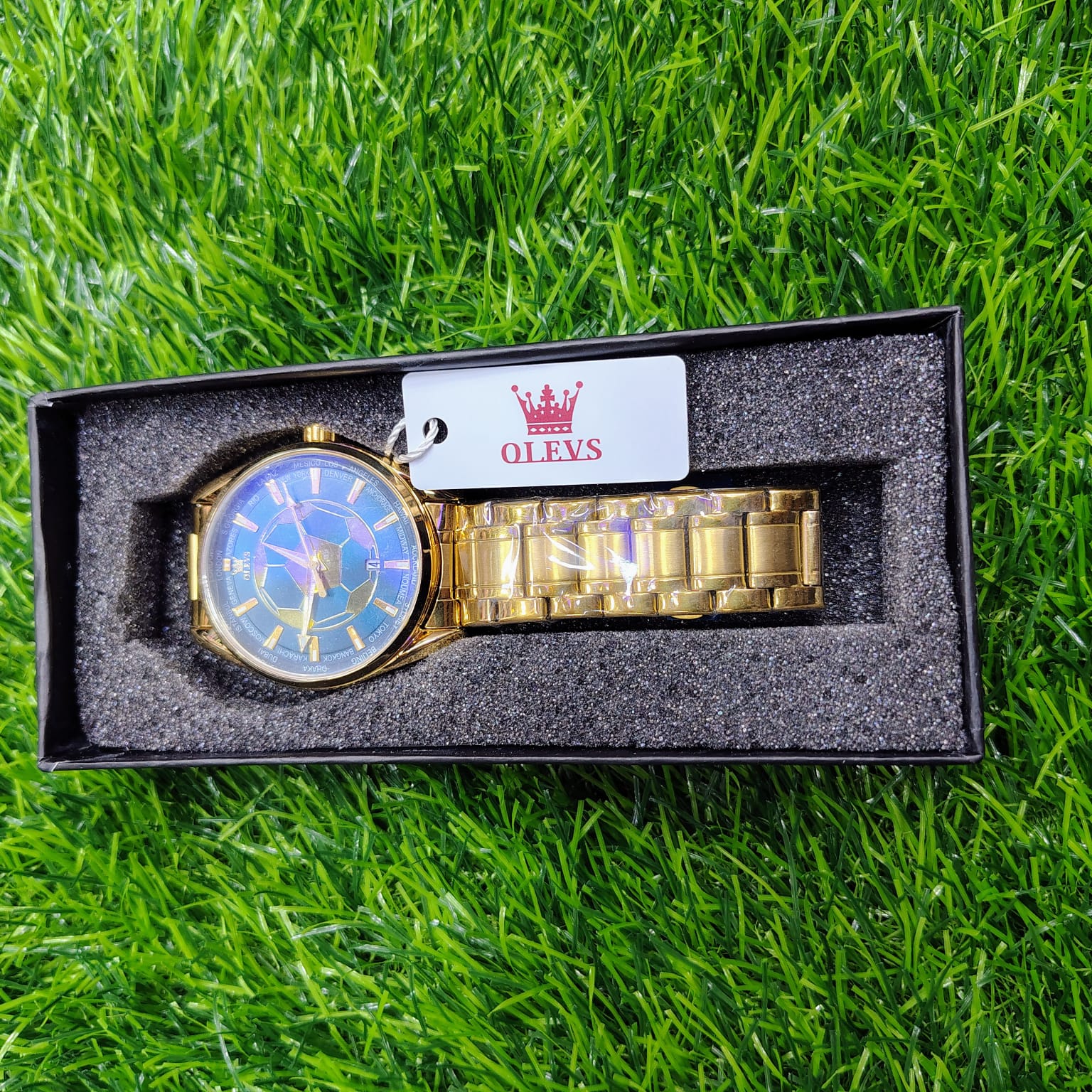 OLEVS 9949 Football Dial Men Business Sport Quartz Watch