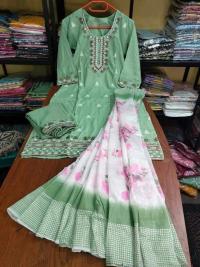 Readymade Embroidery Cotton Three Piece