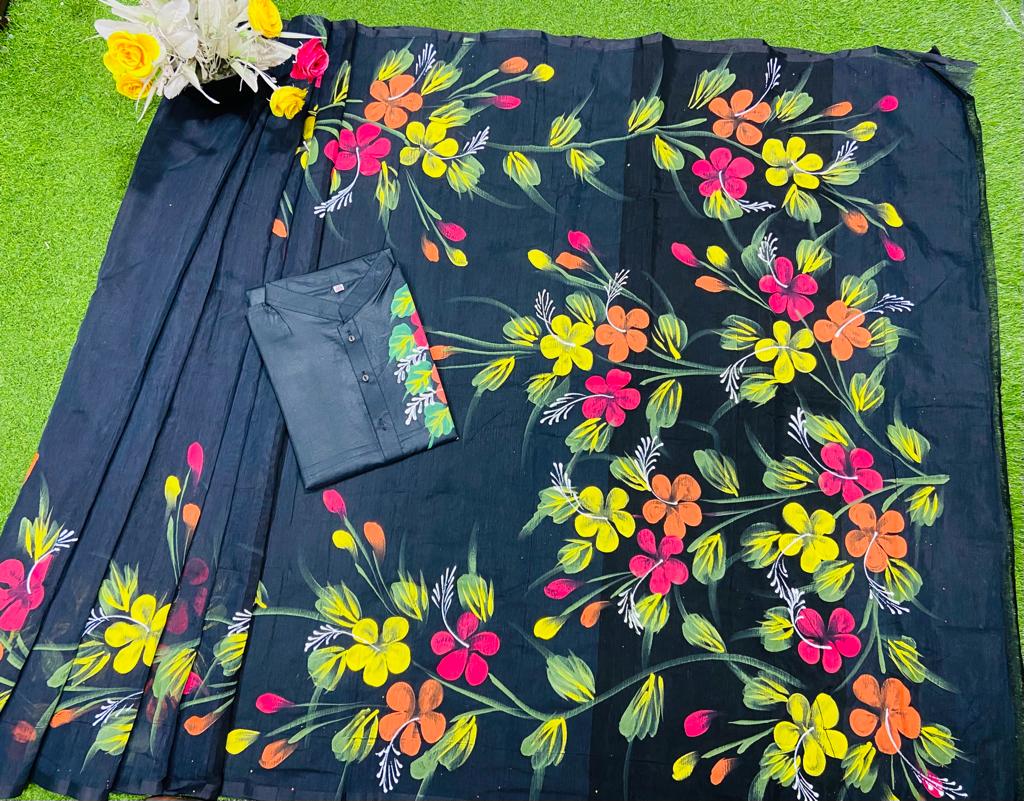Exclusive Design Hand Print Couple Dress For Sweet Couple