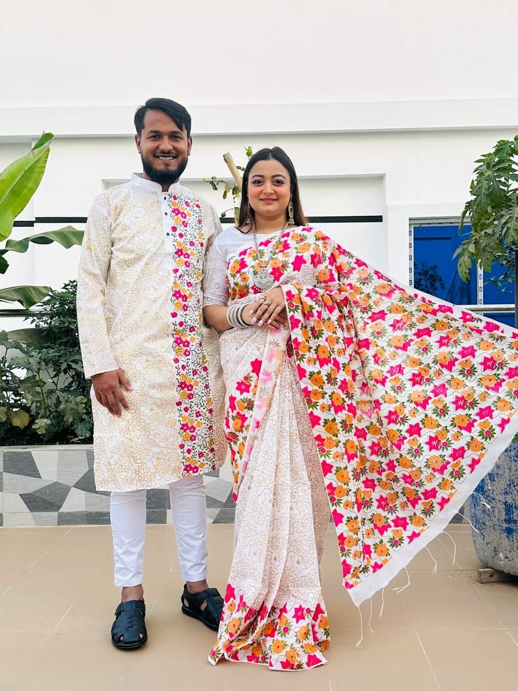 কাপল ড্রেস Couple Saree Sets