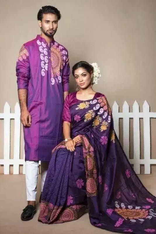 কাপল ড্রেস Couple Saree Sets