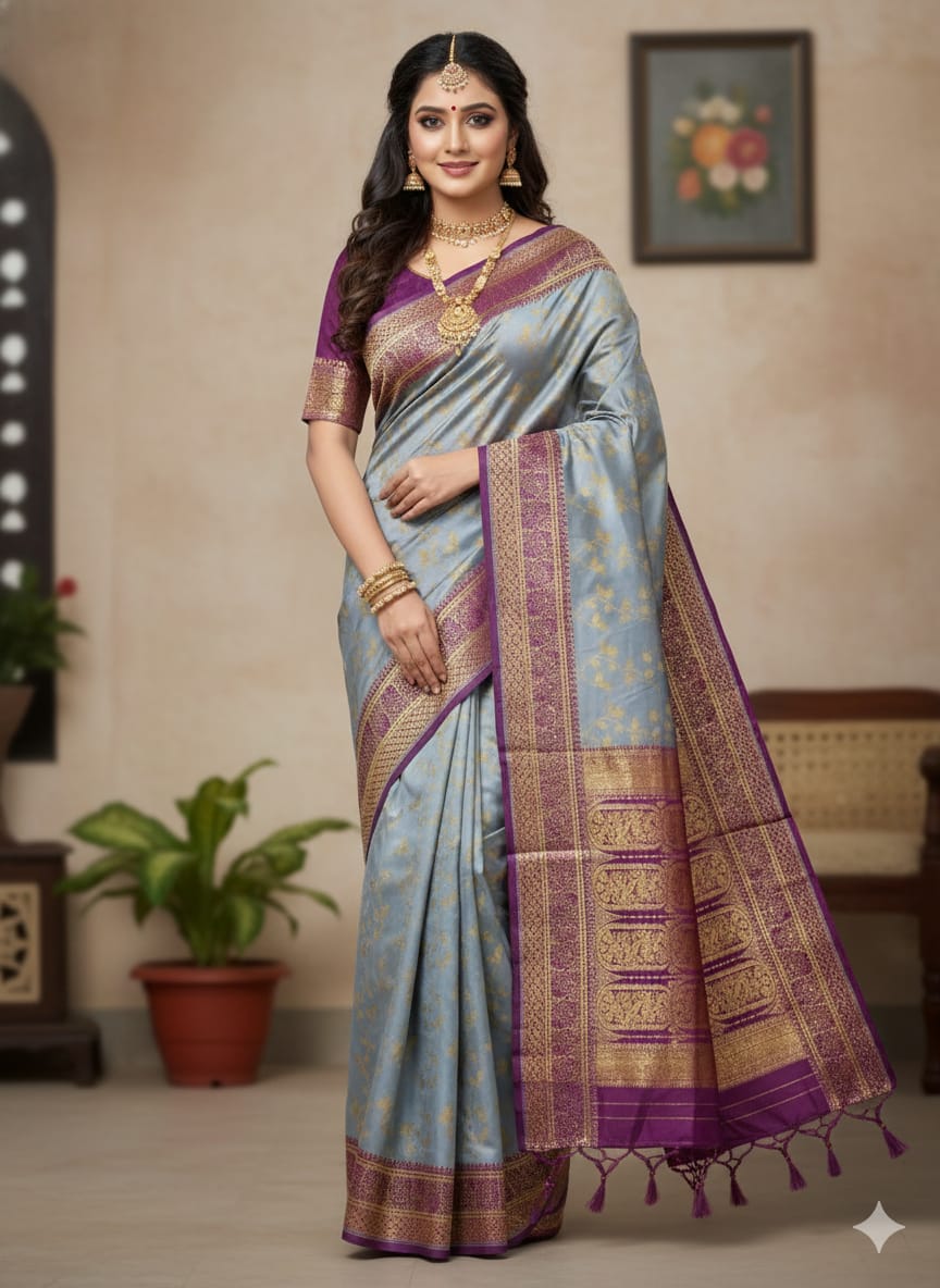 Kashmeri Katan Saree