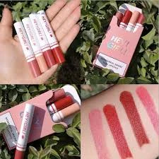 Hey Girl Wonderful Smoke Tube Liquid Lipstick 4pcs Box