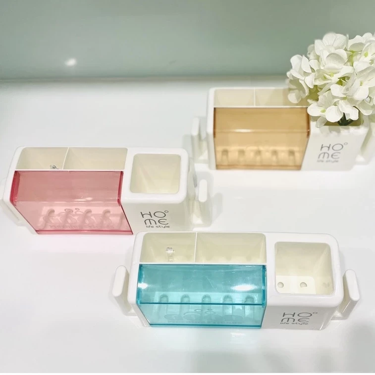 Punch-free modern minimalist rack wall-mounted toothbrush holder