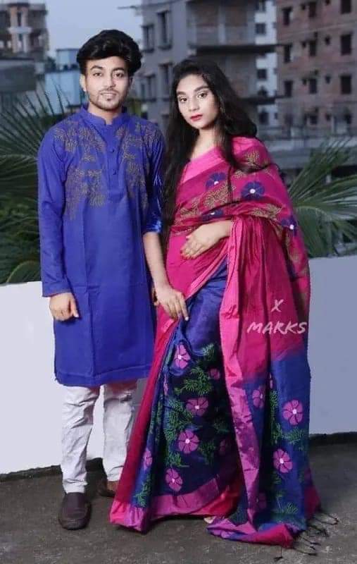 কাপল ড্রেস Couple Saree Sets
