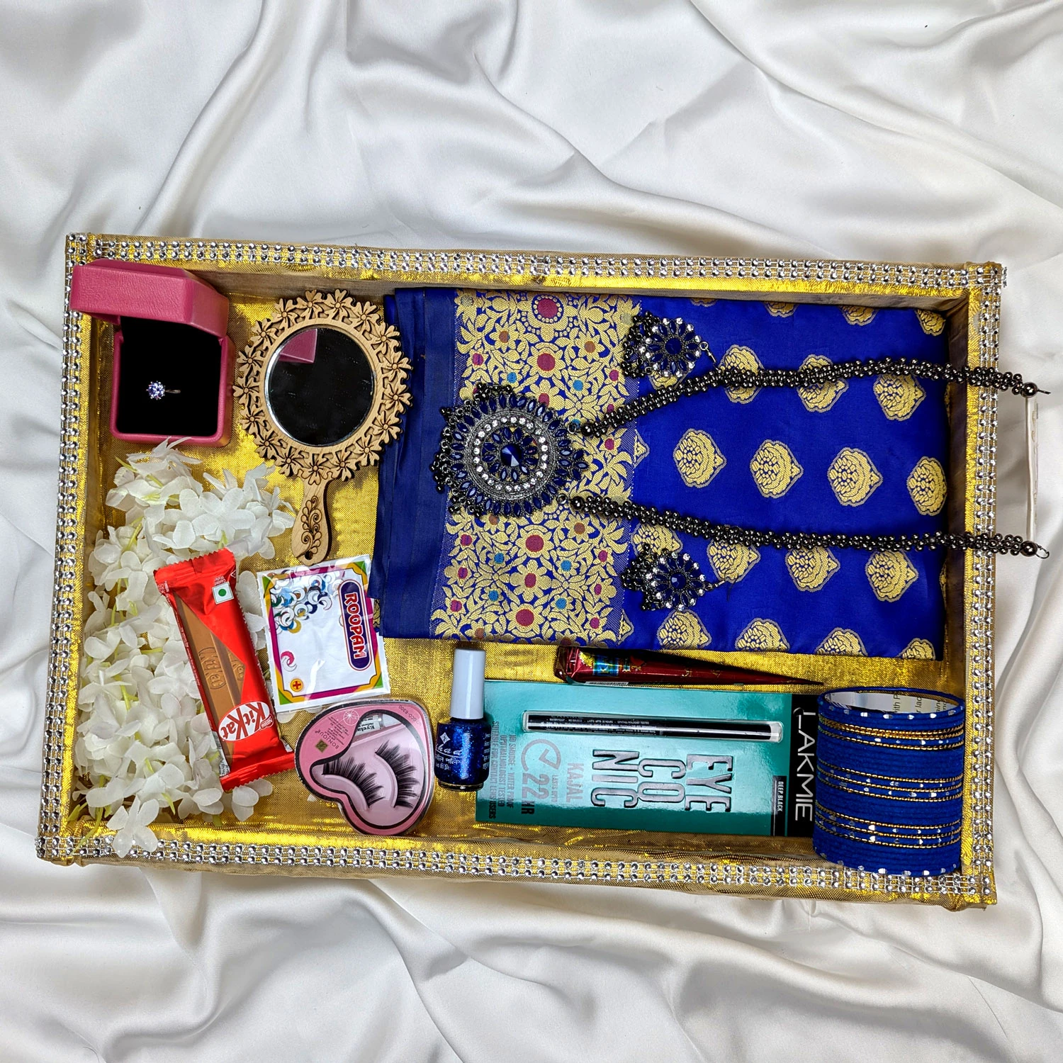 Premium Silk Katan Saree Combo Pack – Blue
