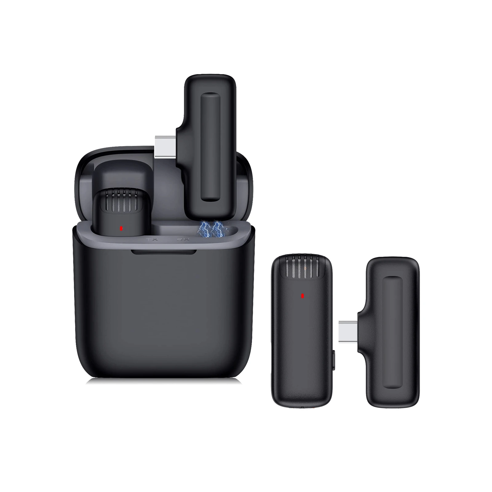 J11 Wireless Microphone with Charging Case – Type-C (1:1)