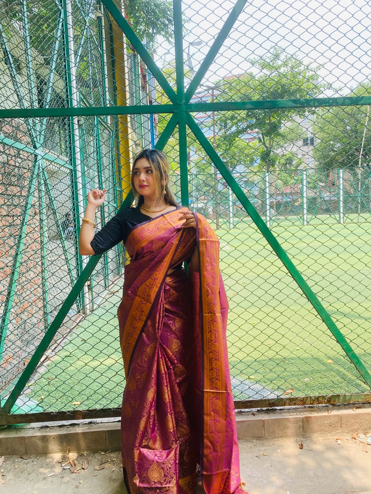 সিল্ক কাতান শাড়ি