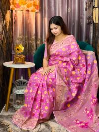 Half Silk Handprited Sarees