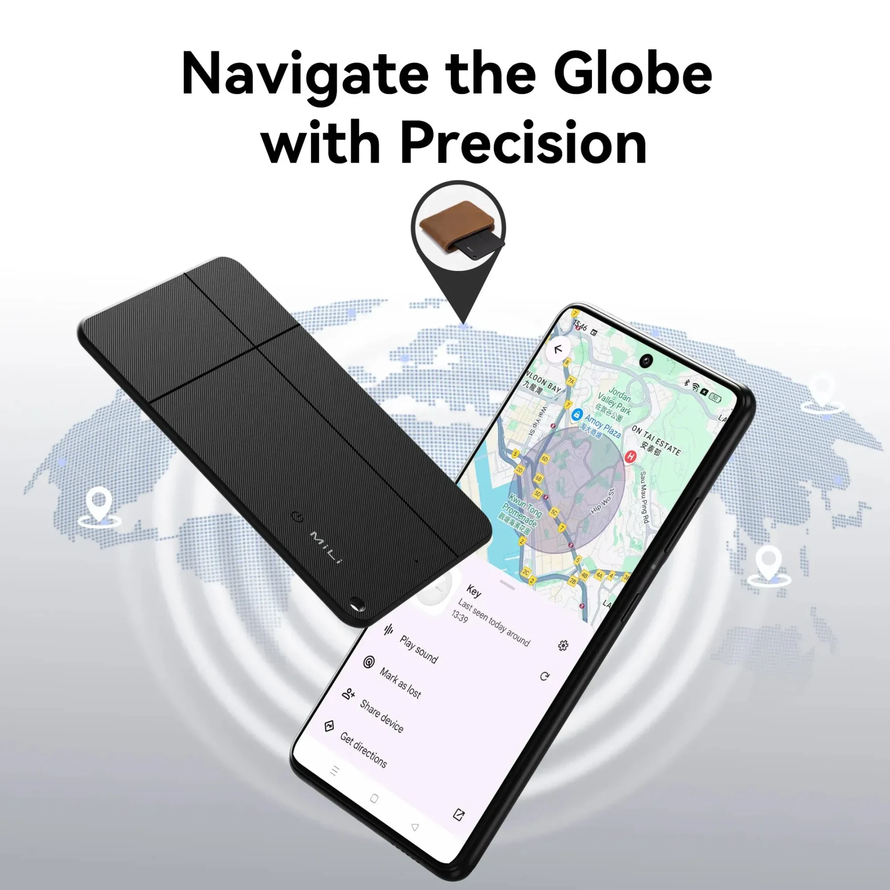 MiLi MiCard Pro Duo Anti-Loss Digital Business Card & Wallet Tracker