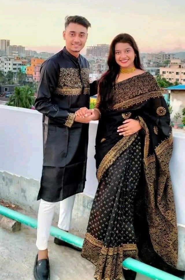 কাপল ড্রেস Couple Saree Sets