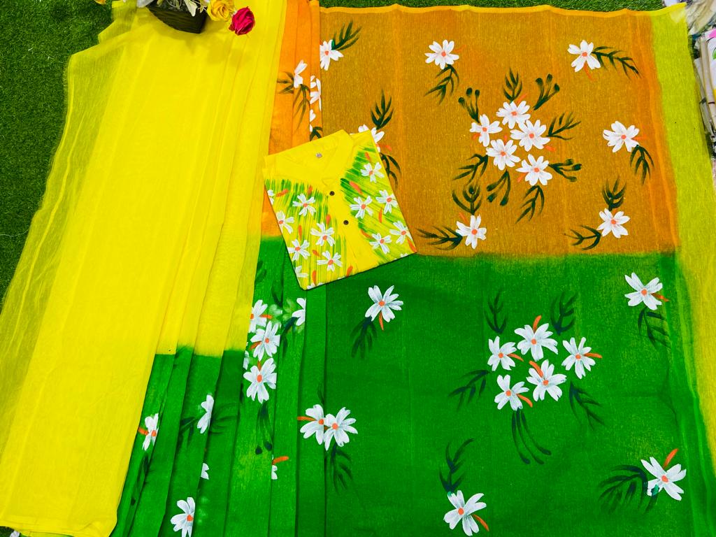 Exclusive Design Hand Print Couple Dress For Sweet Couple