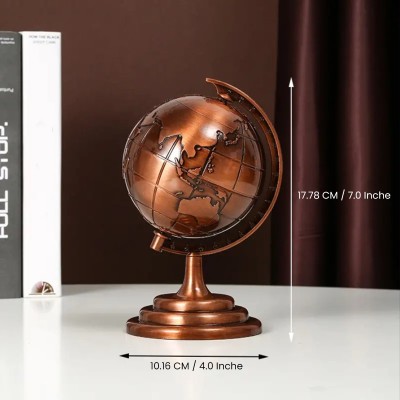 World Map 3D Rotating Glove Decoration Bronze Color & Eiffel Tower Metal Showpiece Decoration Gift